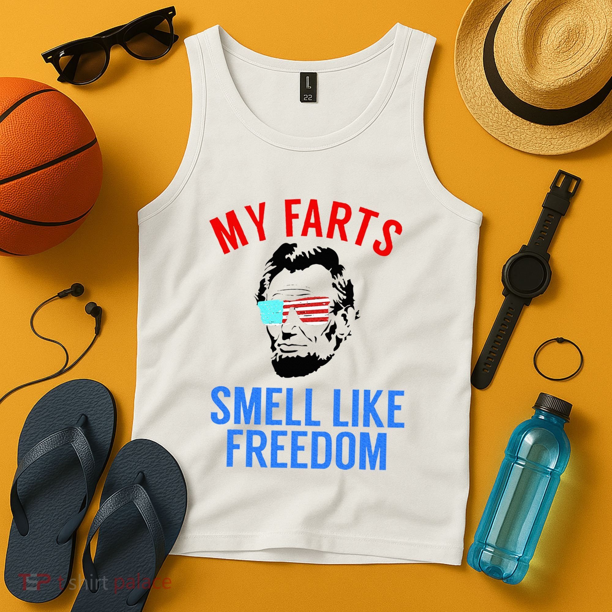 Funny July 4th Party Funny Abe Lincoln Tank Top
