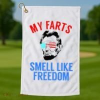 Funny July 4th Party Funny Abe Lincoln Golf Towel thumb 1