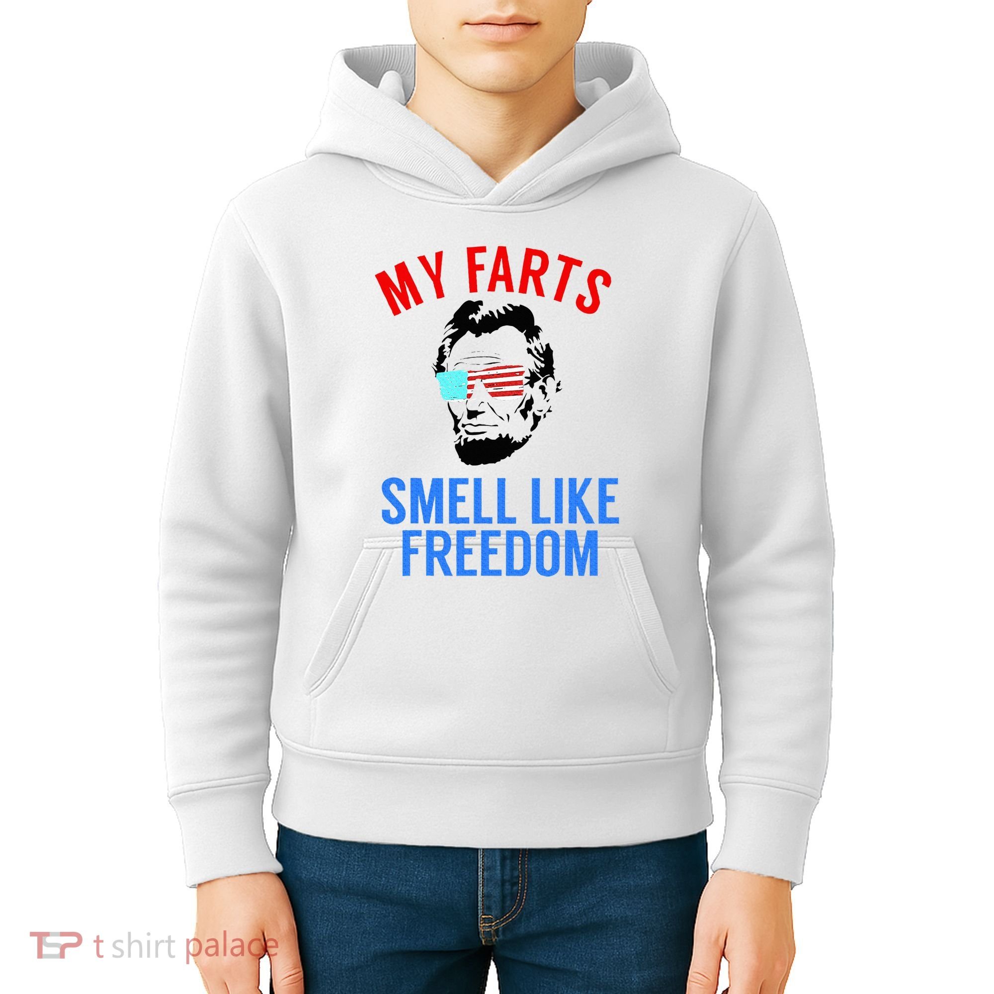 Funny July 4th Party Funny Abe Lincoln Kids Hoodie