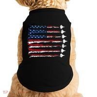 Fighter Jet Airplane Usa Flag Doggie Tank thumb 0