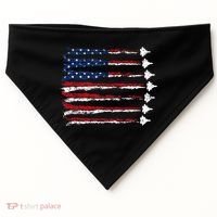 Fighter Jet Airplane Usa Flag USA-Made Doggie Bandana thumb 0
