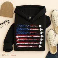 Fighter Jet Airplane Usa Flag Hoodie thumb 4