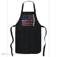 Fighter Jet Airplane Usa Flag Apron thumb 0