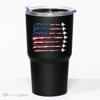 Fighter Jet Airplane Usa Flag Tumbler thumb 0