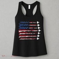 Fighter Jet Airplane Usa Flag Women's Tank Top thumb 3