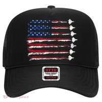 Fighter Jet Airplane Usa Flag Hat thumb 0