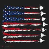 Fighter Jet Airplane Usa Flag Hat thumb 2