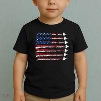 Fighter Jet Airplane Usa Flag Toddler T-Shirt thumb 2