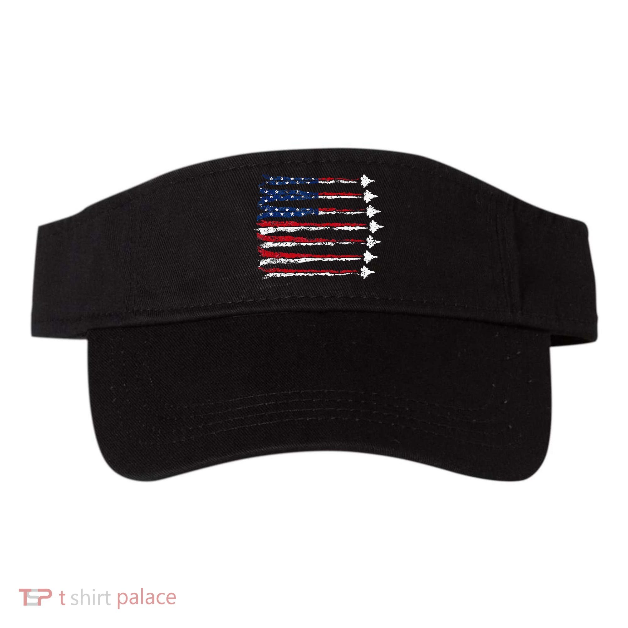 Fighter Jet Airplane Usa Flag Visor