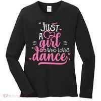 Funny Just A Girl Who Loves Dance Gift For Dancer Women's Long Sleeve Shirt thumb 0