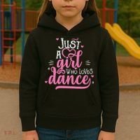Funny Just A Girl Who Loves Dance Gift For Dancer Kids Hoodie thumb 3