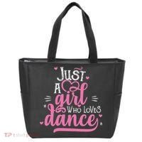 Funny Just A Girl Who Loves Dance Gift For Dancer Tote Bag thumb 0