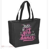 Funny Just A Girl Who Loves Dance Gift For Dancer Tote Bag thumb 2