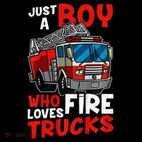 Firefighter Just A Boy Who Loves Fire Trucks Coaster thumb 2