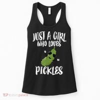 Funny Just A Girl Who Loves Pickles Gift Pickle Gift Women's Tank Top thumb 0