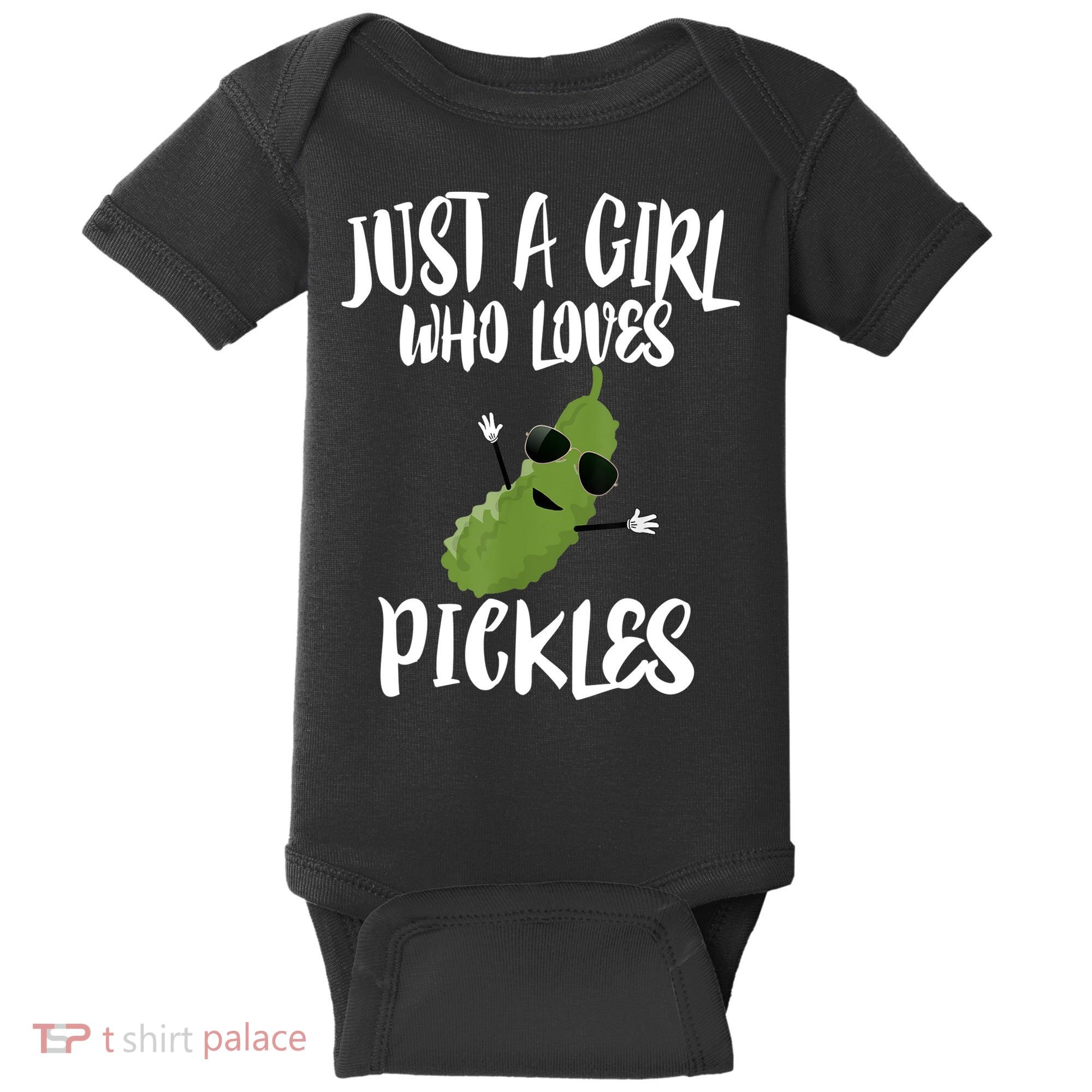 Funny Just A Girl Who Loves Pickles Gift Pickle Gift Baby Bodysuit