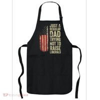 Funny Just A Regular Dad Trying Not To Raise Liberals Fathers Day Apron thumb 0