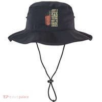 Funny Just A Regular Dad Trying Not To Raise Liberals Fathers Day Bucket Hat thumb 0