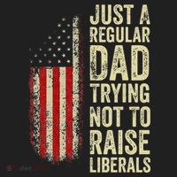 Funny Just A Regular Dad Trying Not To Raise Liberals Fathers Day Hat thumb 2