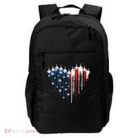 Fighter Jet Airplane American Flag Heart Backpack thumb 0