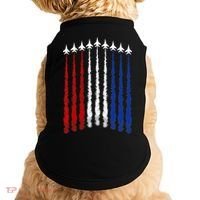 Fighter Jets Airplane American Flag 4th Of July Celebration Doggie Tank thumb 0