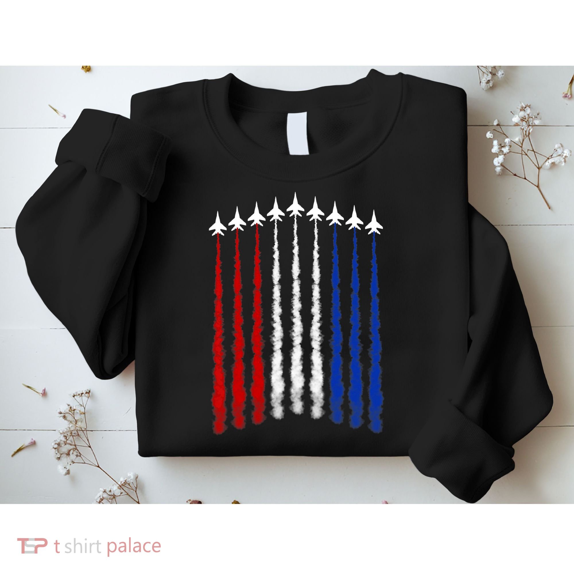Fighter Jets Airplane American Flag 4th Of July Celebration Sweatshirt