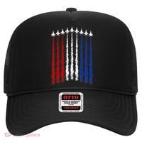 Fighter Jets Airplane American Flag 4th Of July Celebration Hat thumb 0