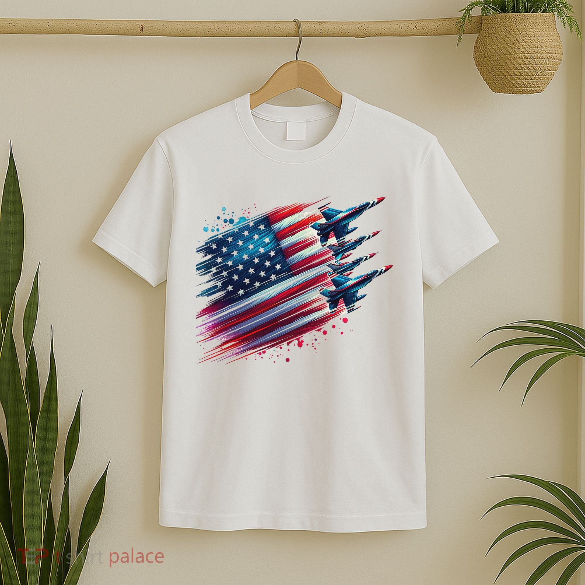 Flying Jets American Flag Usa Patriotic 4th Of July T-Shirt