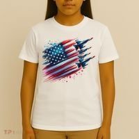 Flying Jets American Flag Usa Patriotic 4th Of July T-Shirt thumb 4