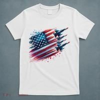 Flying Jets American Flag Usa Patriotic 4th Of July T-Shirt thumb 5