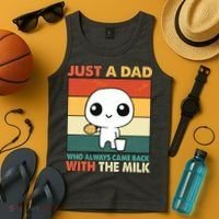 Funny Just A Dad Who Always Came Back With The Milk Tank Top thumb 4