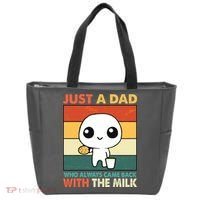 Funny Just A Dad Who Always Came Back With The Milk Tote Bag thumb 0