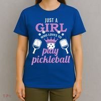 Funny Just A Girl Who Loves To Play Pickleball T-Shirt thumb 4
