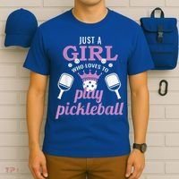 Funny Just A Girl Who Loves To Play Pickleball T-Shirt thumb 6