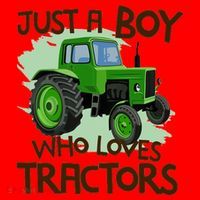 Farm Just A Boy Who Loves Tractors Gift Santa Hat thumb 1