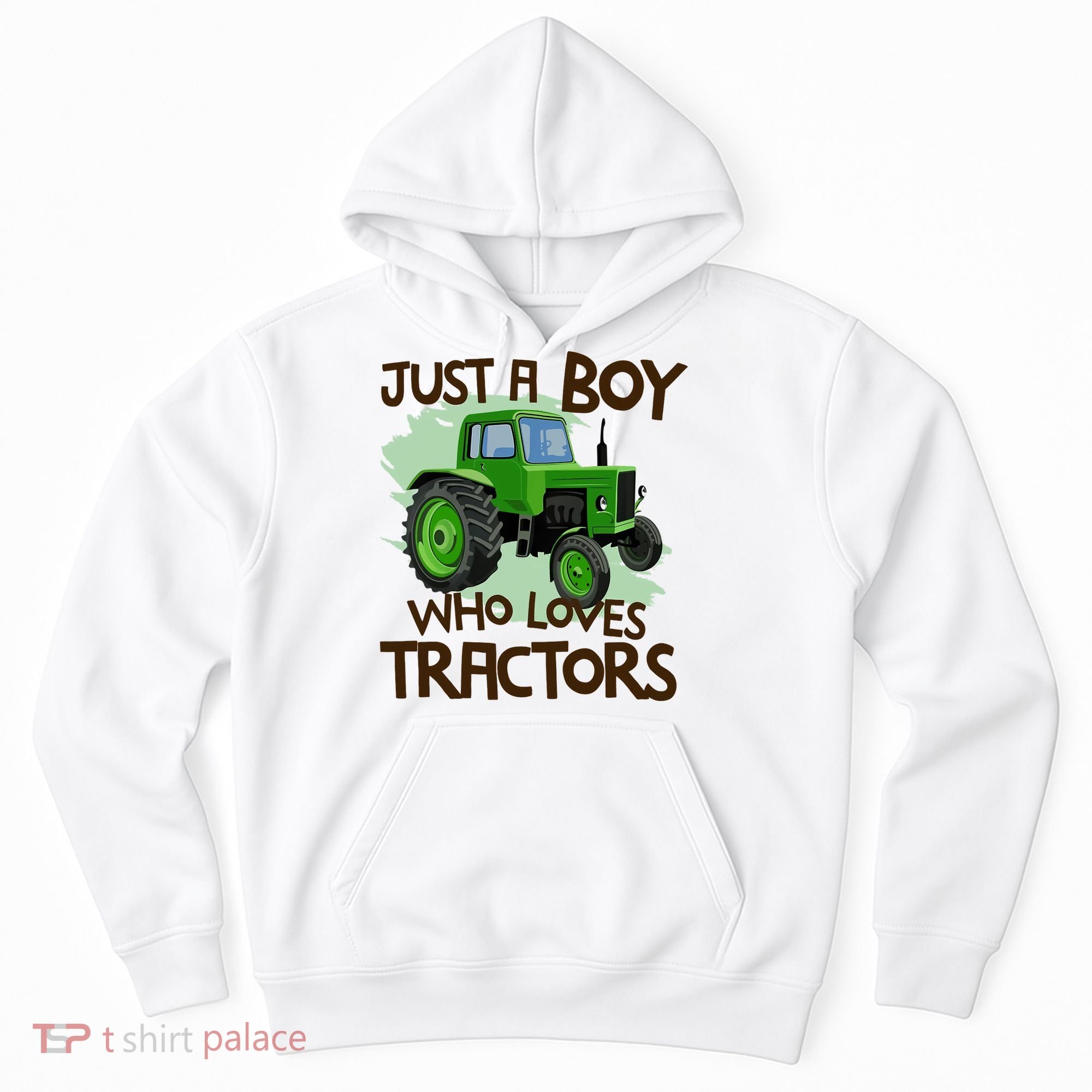 Farm Just A Boy Who Loves Tractors Gift Hoodie