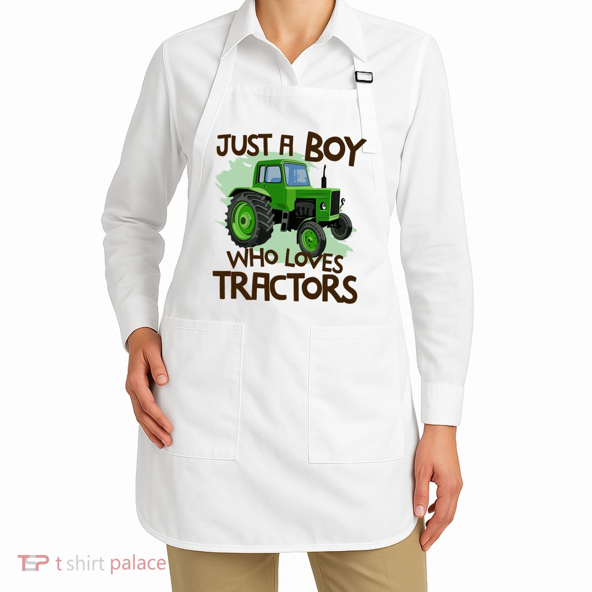 Farm Just A Boy Who Loves Tractors Gift Apron