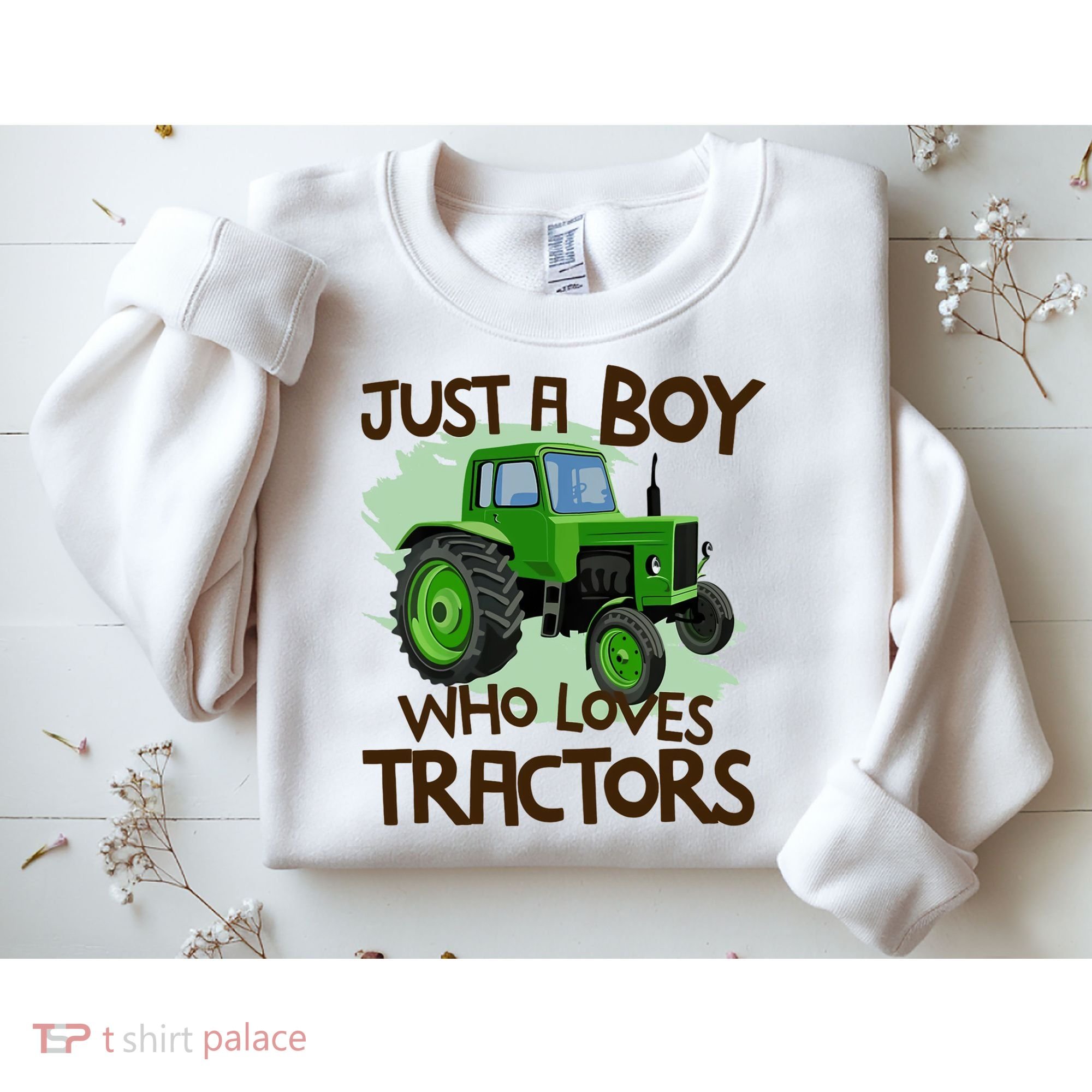Farm Just A Boy Who Loves Tractors Gift Sweatshirt