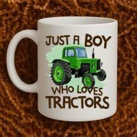 Farm Just A Boy Who Loves Tractors Gift Coffee Mug thumb 2