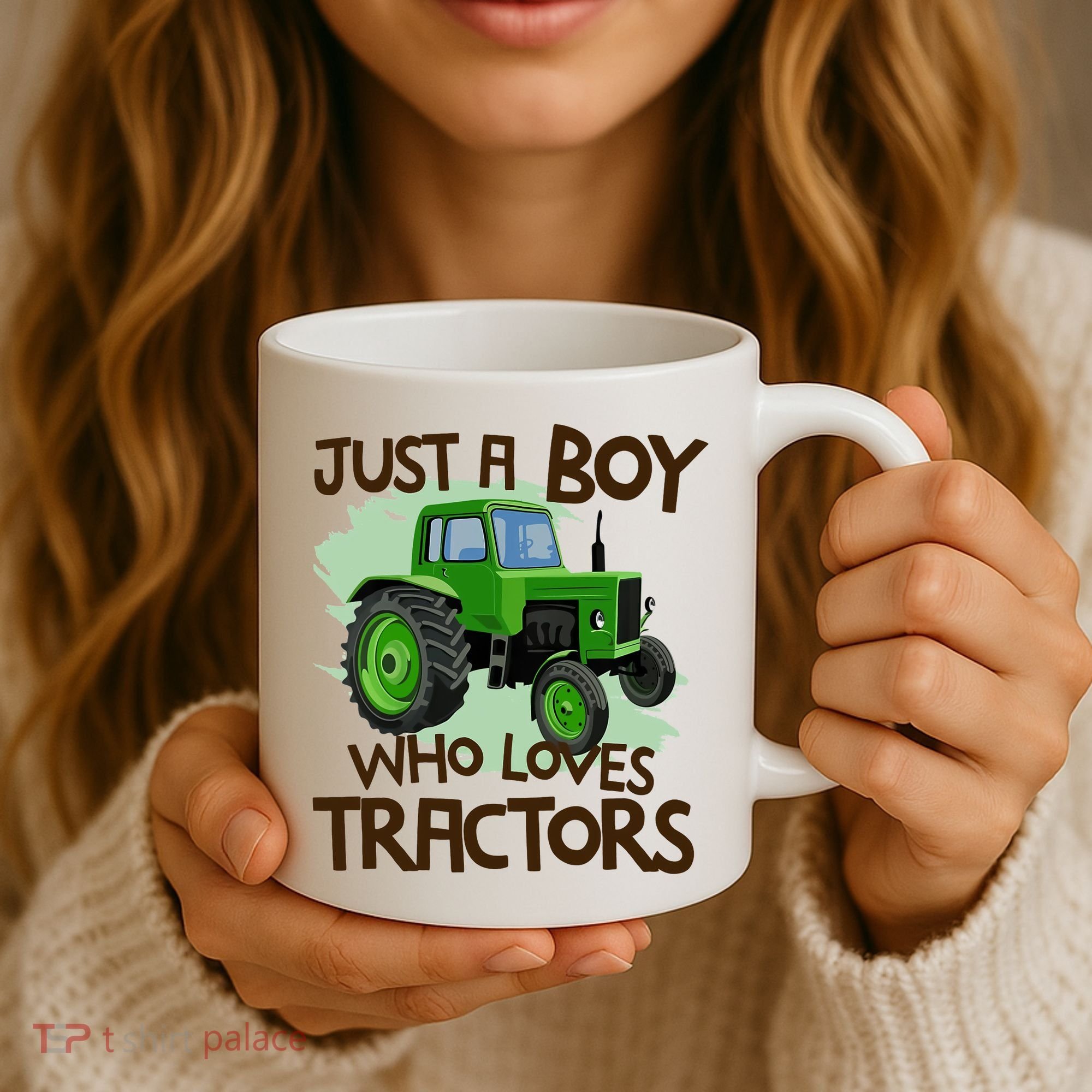Farm Just A Boy Who Loves Tractors Gift Coffee Mug