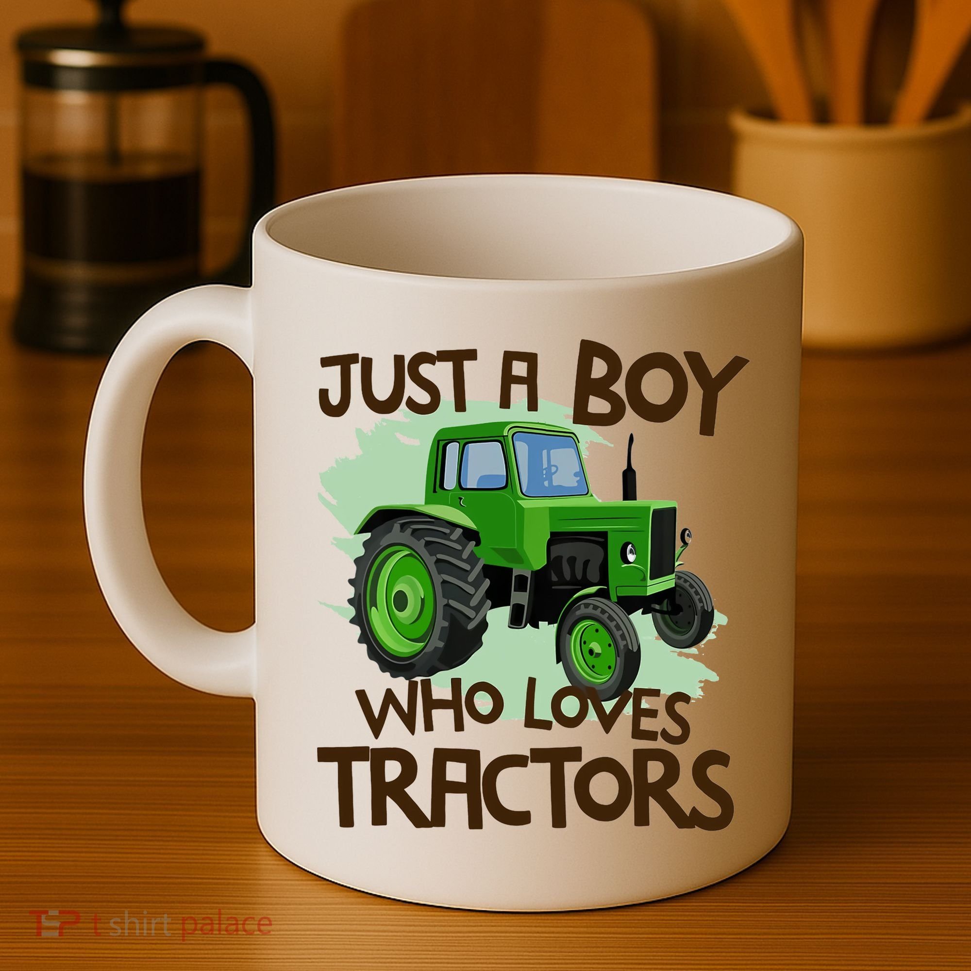 Farm Just A Boy Who Loves Tractors Gift Coffee Mug