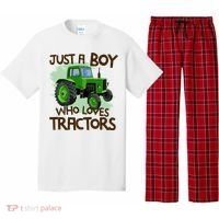 Farm Just A Boy Who Loves Tractors Gift Pajama Set thumb 0