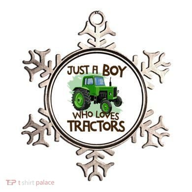 Farm Just A Boy Who Loves Tractors Gift Ornament