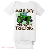 Farm Just A Boy Who Loves Tractors Gift Baby Bodysuit thumb 0