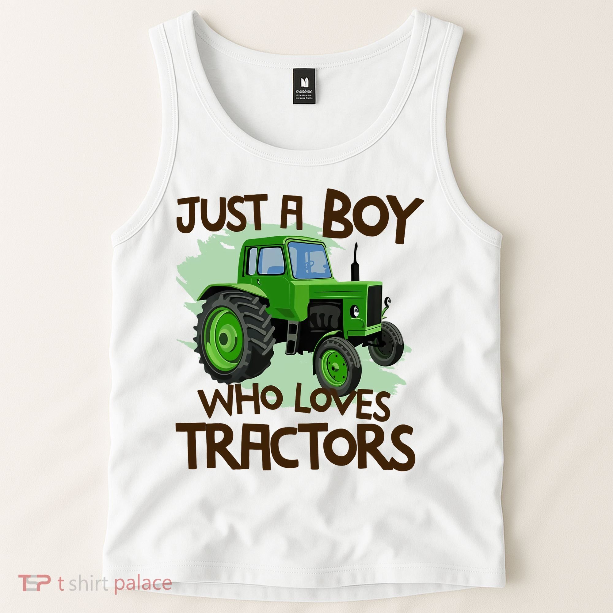 Farm Just A Boy Who Loves Tractors Gift Tank Top