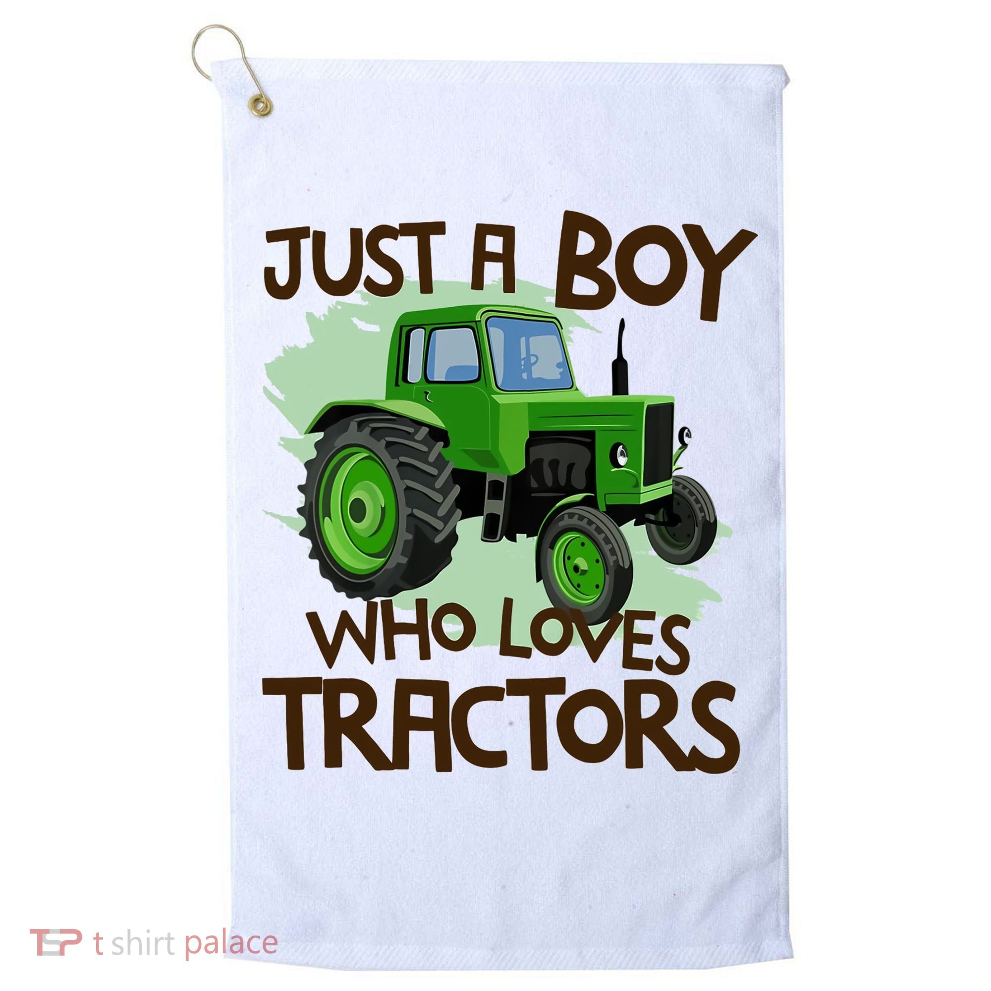 Farm Just A Boy Who Loves Tractors Gift Golf Towel