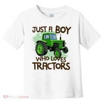 Farm Just A Boy Who Loves Tractors Gift Toddler T-Shirt thumb 0