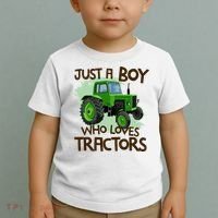 Farm Just A Boy Who Loves Tractors Gift Toddler T-Shirt thumb 2