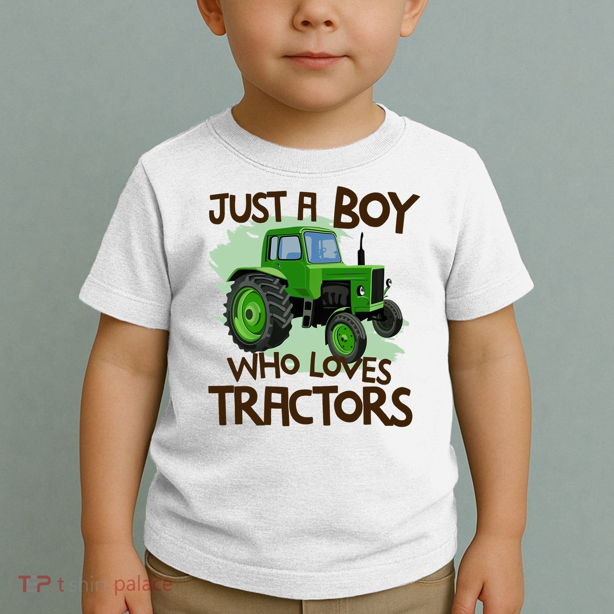 Farm Just A Boy Who Loves Tractors Gift Toddler T-Shirt