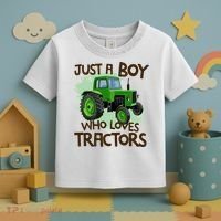Farm Just A Boy Who Loves Tractors Gift Toddler T-Shirt thumb 3